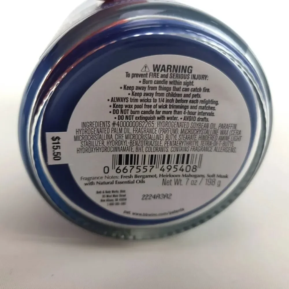 Bath & Body Works Flannel Mason Jar Single Wick Candle 7oz
